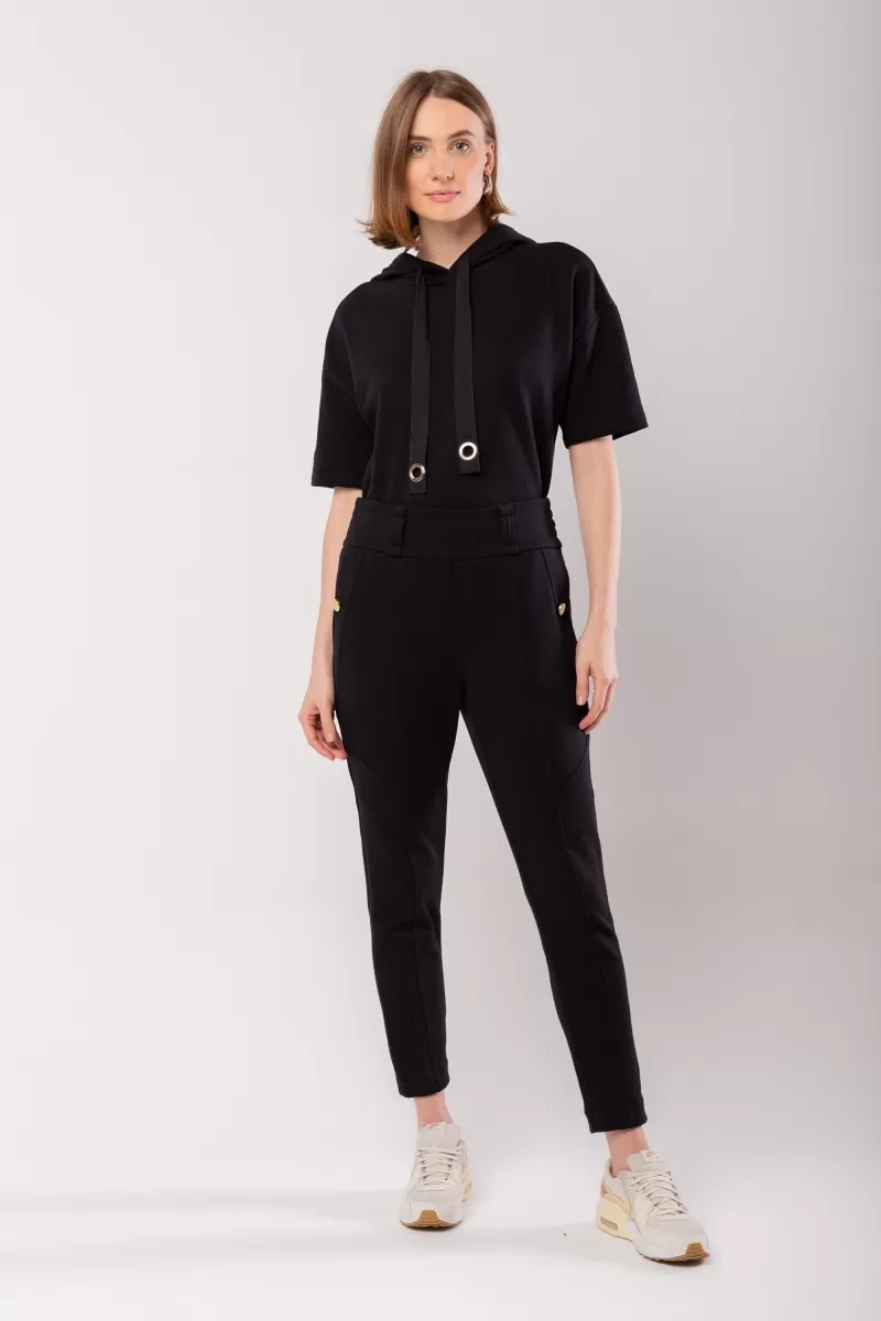 Hidrogênio - JOGGER PANTS WITH CUTOUTS BLACK LU SWEATSHIRT - 20013001 Hidrogênio - JOGGER PANTS WITH CUTOUTS BLACK LU SWEATSHIRT - 20013001