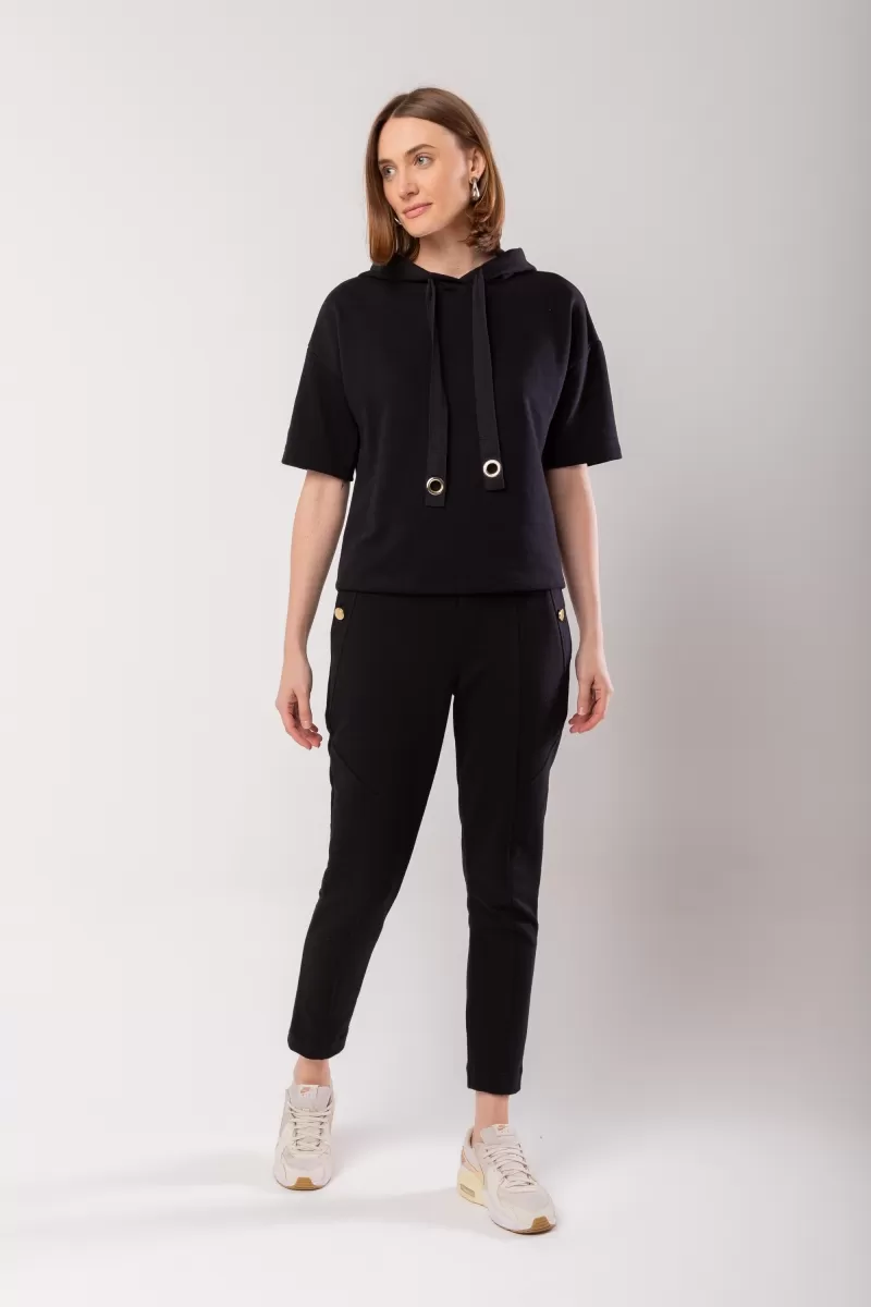 Hidrogênio - JOGGER PANTS WITH CUTOUTS BLACK LU SWEATSHIRT - 20013001 Hidrogênio - JOGGER PANTS WITH CUTOUTS BLACK LU SWEATSHIRT - 20013001