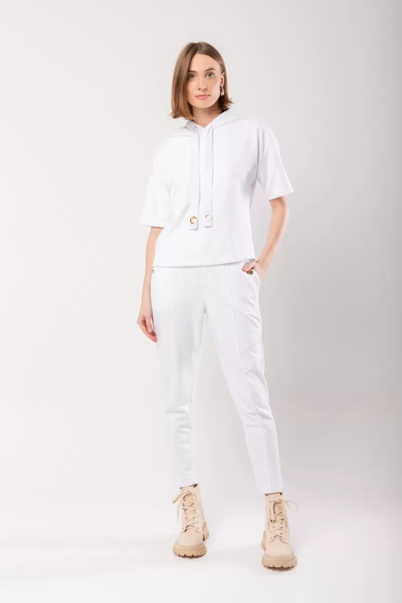 Hidrogênio - JOGGER PANTS WITH CUTOUTS WHITE LU SWEATSHIRT - 20013002 Hidrogênio - JOGGER PANTS WITH CUTOUTS WHITE LU SWEATSHIRT - 20013002