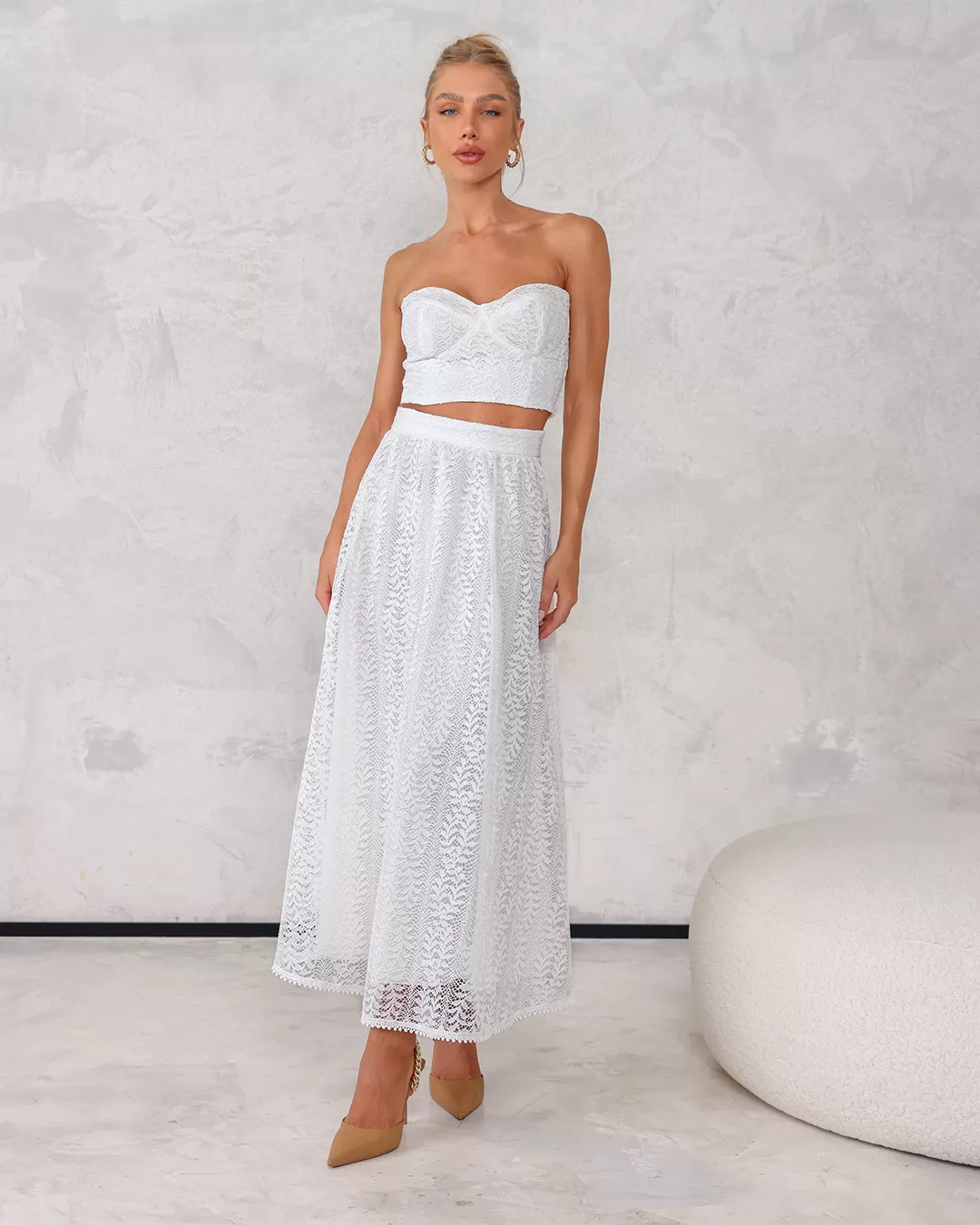 Dot Clothing - Set Dot Clothing Skirt Long lace Offwhite - 2188OFF Dot Clothing - Set Dot Clothing Skirt Long lace Offwhite - 2188OFF