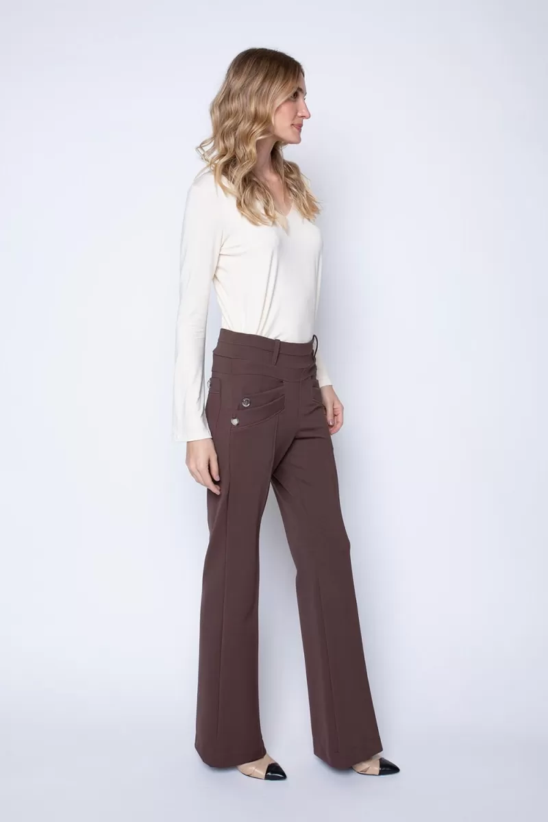 Hidrogênio - BROWN BLACK FLARE PANTS - 19507031 Hidrogênio - BROWN BLACK FLARE PANTS - 19507031