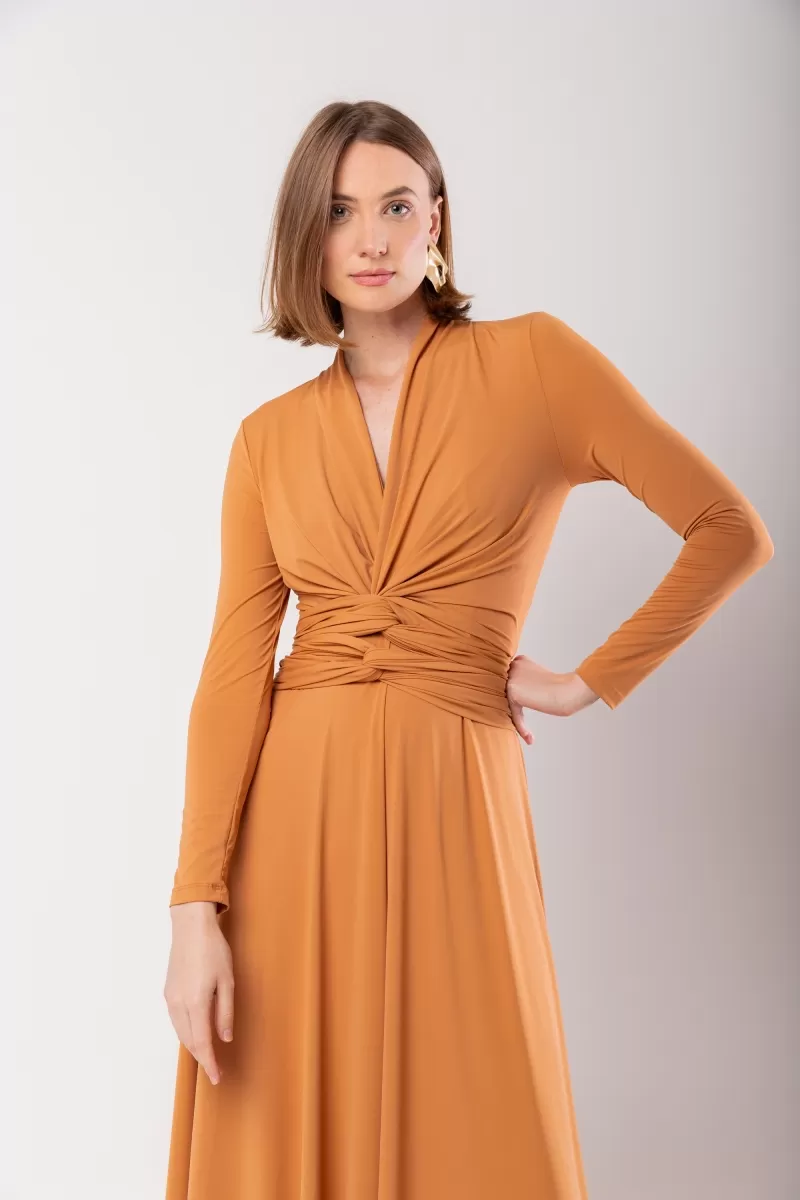 Hidrogênio - CAMEL WRAPPED MIDI DRESS - 19974039 Hidrogênio - CAMEL WRAPPED MIDI DRESS - 19974039