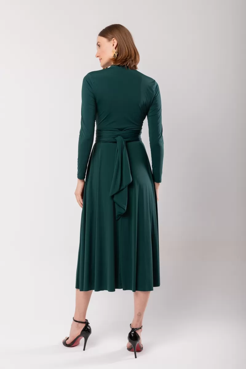 Hidrogênio - DARK GREEN WHEEL MIDI DRESS - 19974493 Hidrogênio - DARK GREEN WHEEL MIDI DRESS - 19974493