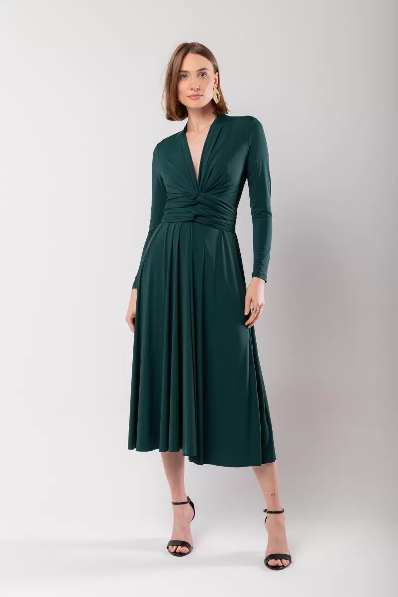 Hidrogênio - DARK GREEN WHEEL MIDI DRESS - 19974493 Hidrogênio - DARK GREEN WHEEL MIDI DRESS - 19974493