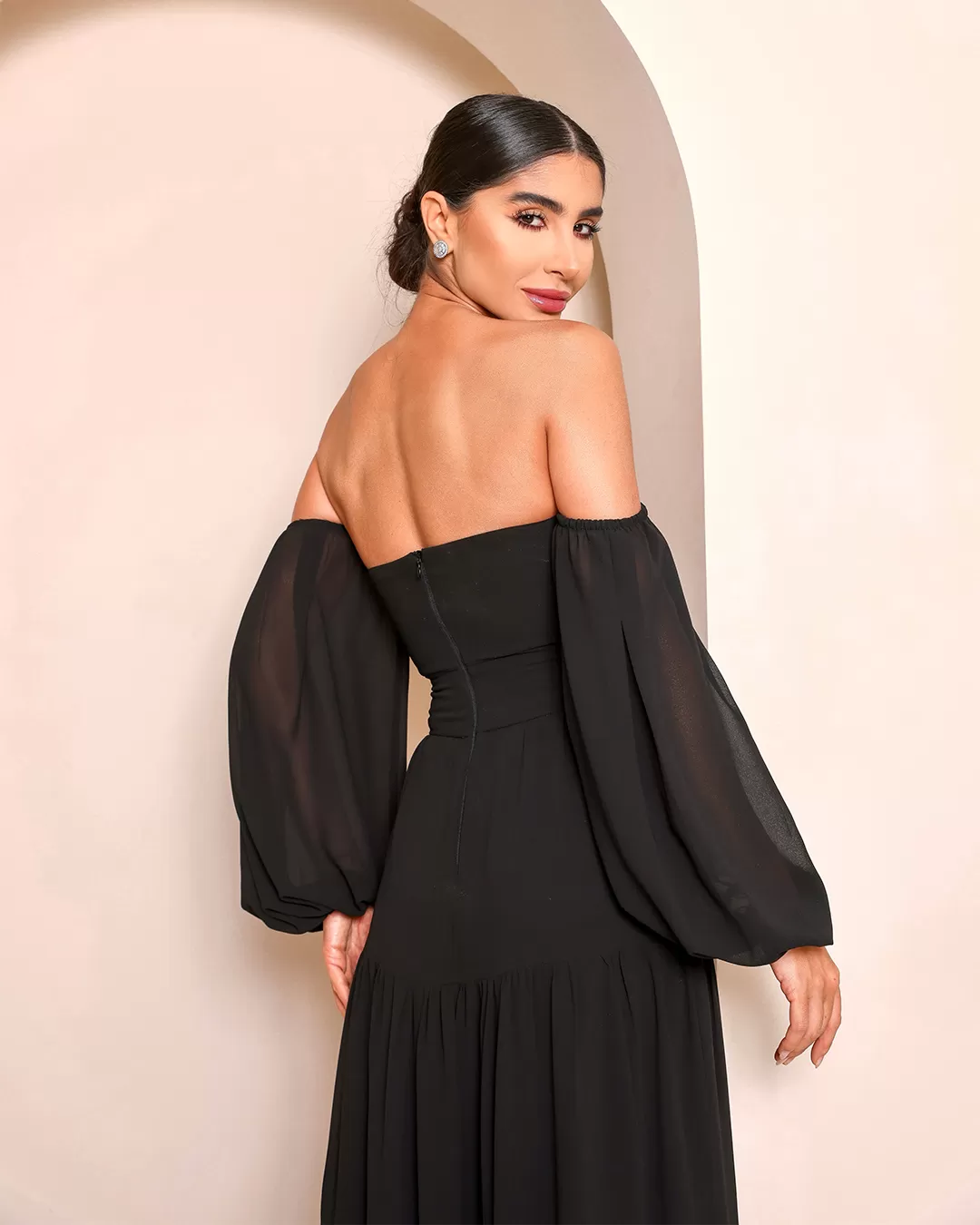 Dot Clothing - Dress Dot Clothing Longo Ciganinha Black - 1689PRETO Dot Clothing - Dress Dot Clothing Longo Ciganinha Black - 1689PRETO