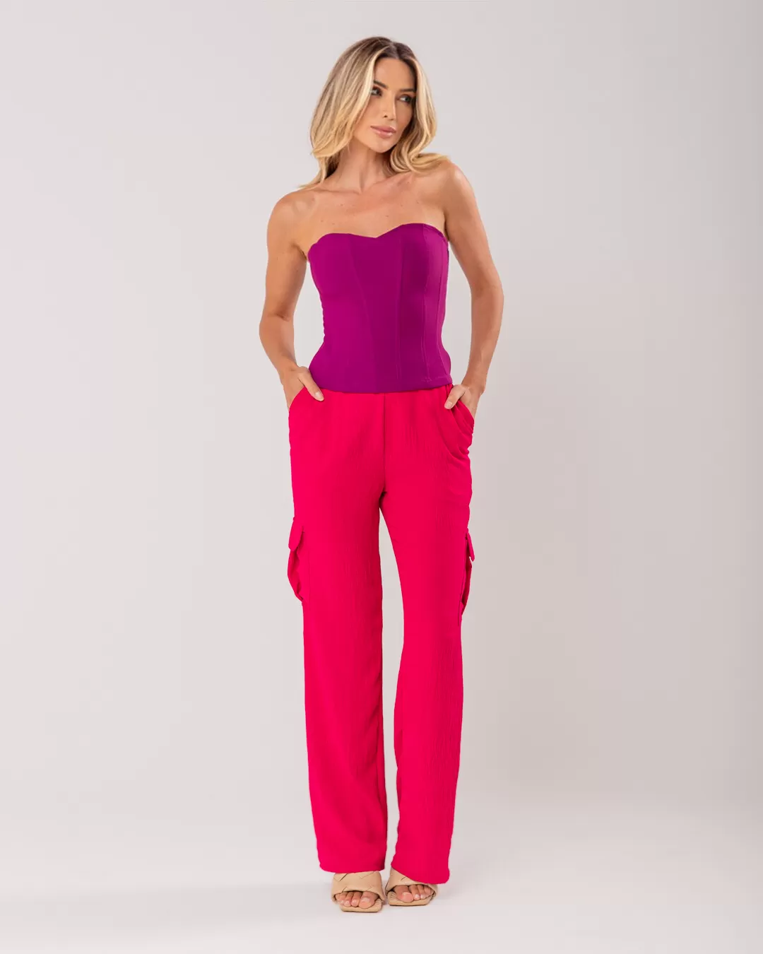 Miss Misses - Miss Misses Corselet Semi Heart Neckline Fuchsia - 54000FUCSIA