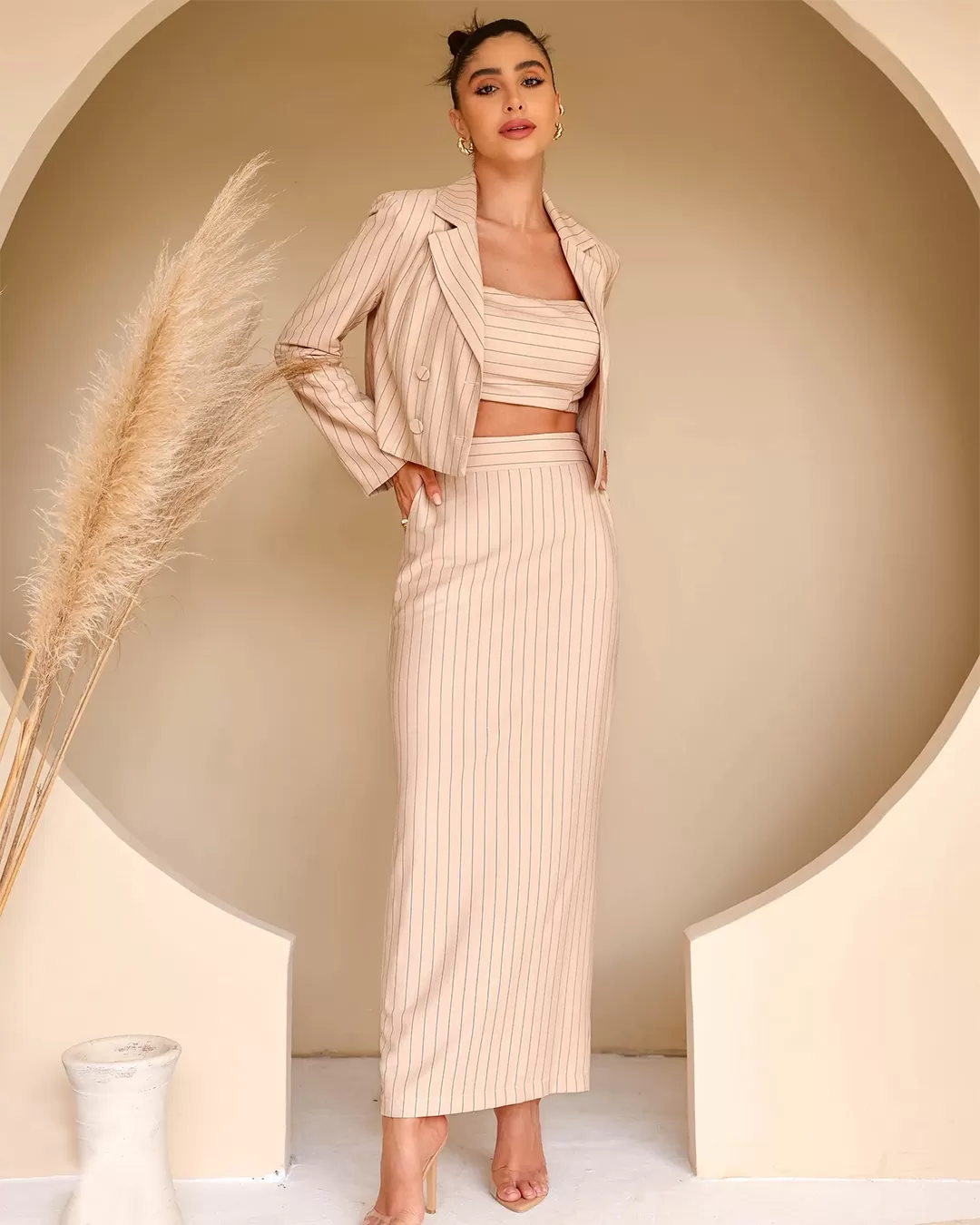 Dot Clothing - Spencer Dot Clothing Pinstripe Beige - 2203BEGE Dot Clothing - Spencer Dot Clothing Pinstripe Beige - 2203BEGE