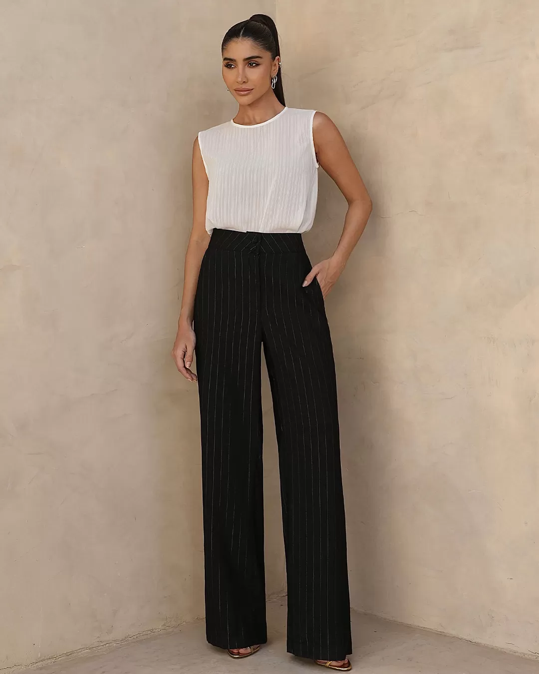 Miss Misses - Shirt Miss Misses Tank Shirt With Chiffon Button Off White - 54240OFF Miss Misses - Shirt Miss Misses Tank Shirt With Chiffon Button Off White - 54240OFF