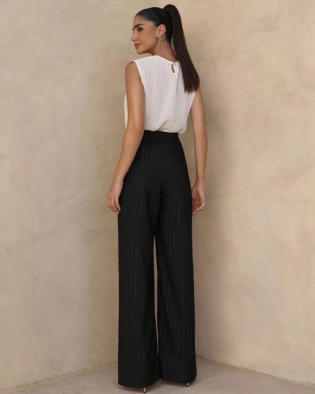 Miss Misses - Shirt Miss Misses Tank Shirt With Chiffon Button Off White - 54240OFF Miss Misses - Shirt Miss Misses Tank Shirt With Chiffon Button Off White - 54240OFF