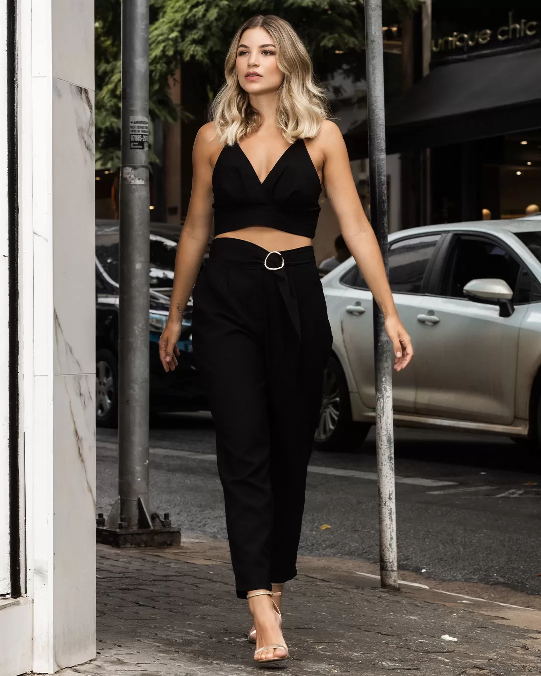 Miss Misses - Cropped Miss Misses With Pointer and Black Zipper - 54198PRETO Miss Misses - Cropped Miss Misses With Pointer and Black Zipper - 54198PRETO