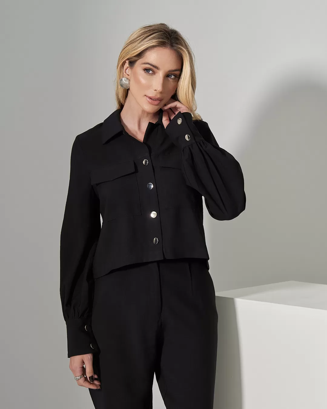 Miss Misses - Set Miss Misses Shirt and Pants Carrot Black - 54271PRETO Miss Misses - Set Miss Misses Shirt and Pants Carrot Black - 54271PRETO
