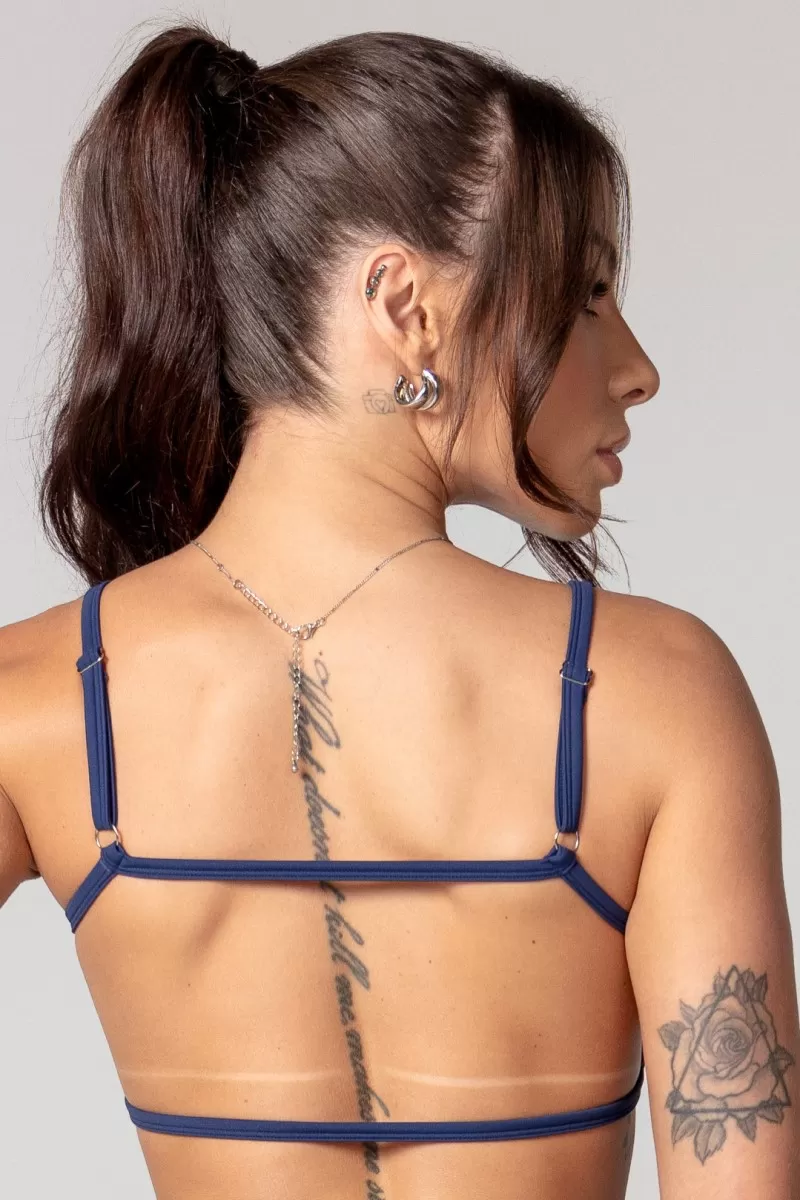 Hipkini - Blue Athleisure Top with Silk - 33330605 Hipkini - Blue Athleisure Top with Silk - 33330605