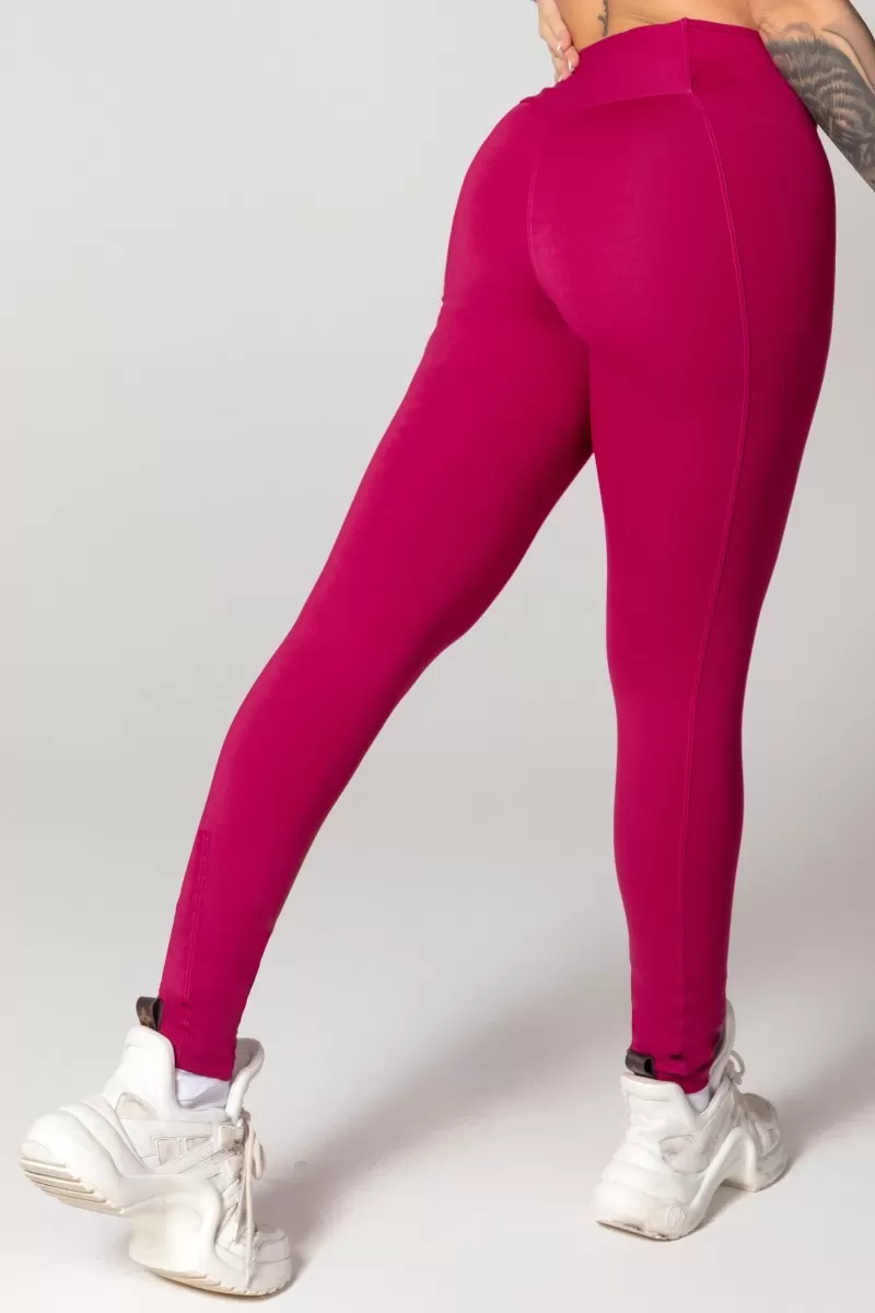 Hipkini - Burgundy Athleisure Legging with Silk - 33330616