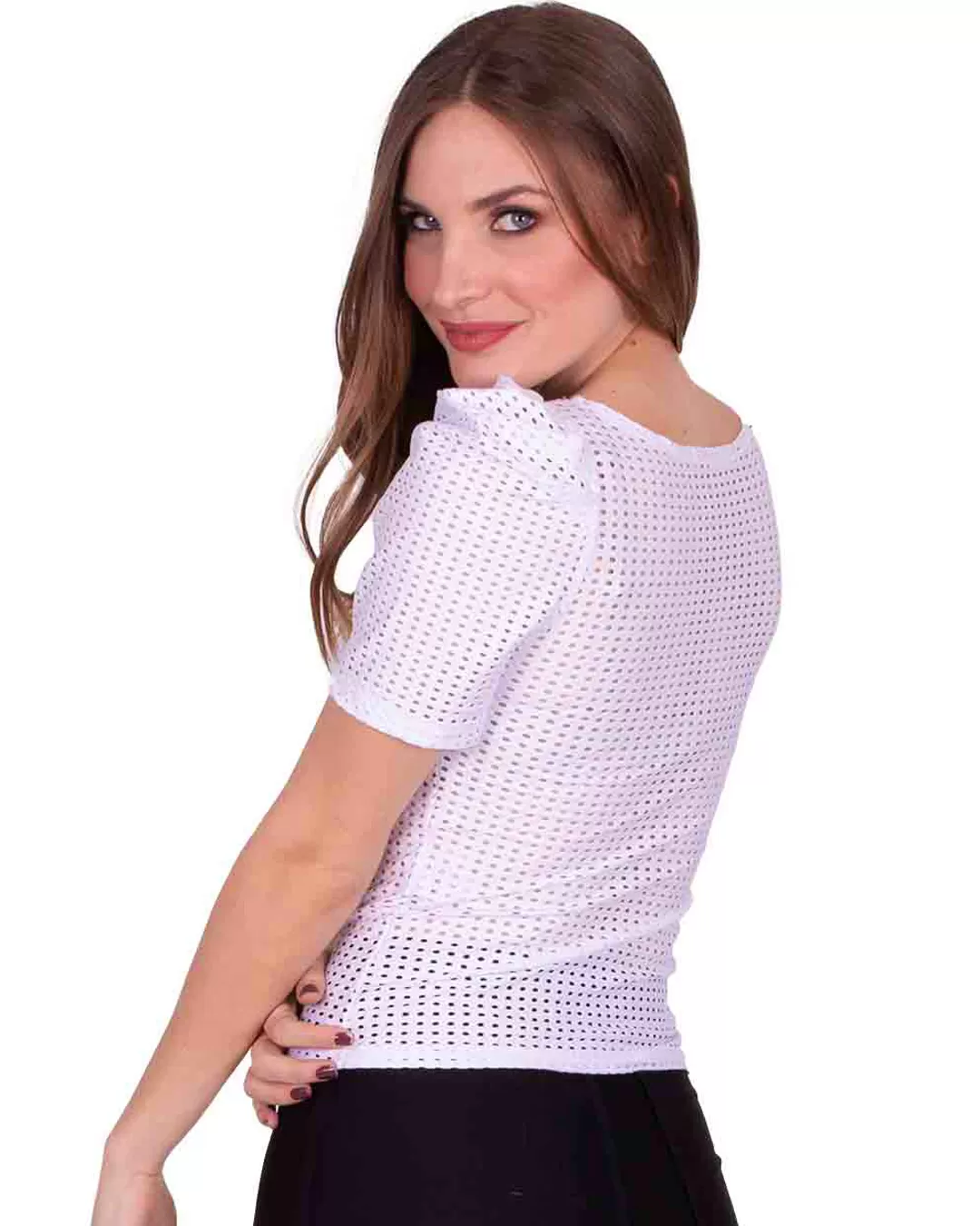 Miss Misses - Blusa Miss Misses Laise com Mangas Bufantes Branco - 90045BRANCO