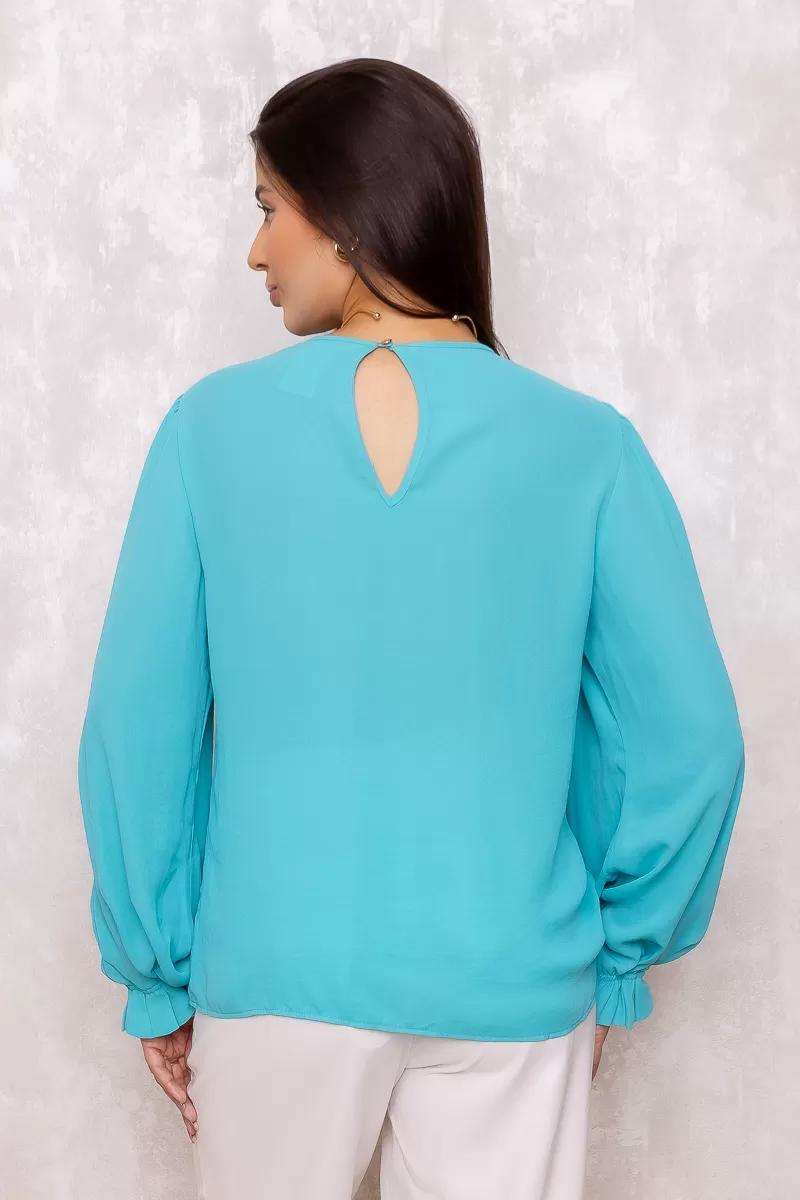 Innocence - Innocence Pleat Shirt Blue - 10689AZUL Innocence - Innocence Pleat Shirt Blue - 10689AZUL