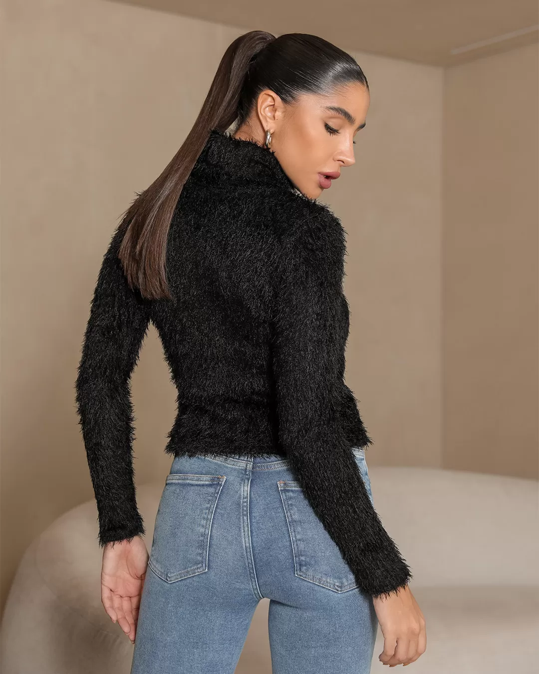 Dot Clothing - Shirt Dot Clothing Cacharrel Fluffy Black - 2398PRETO Dot Clothing - Shirt Dot Clothing Cacharrel Fluffy Black - 2398PRETO