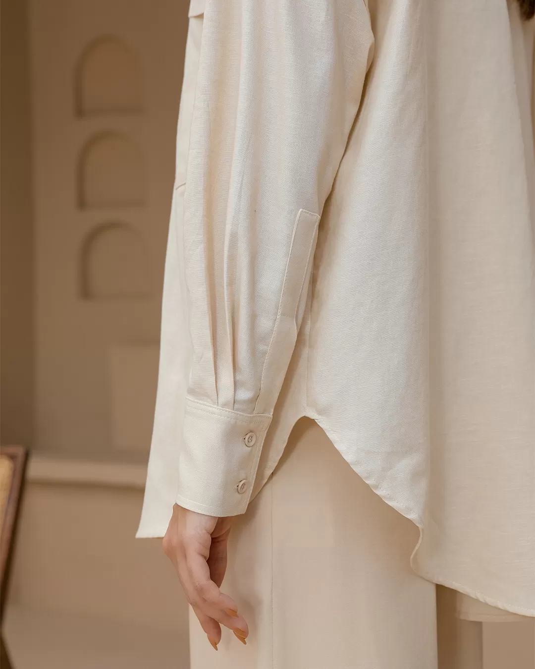 Dot Clothing - Dot Clothing Sand Linen Shirt - 2376BEGE Dot Clothing - Dot Clothing Sand Linen Shirt - 2376BEGE