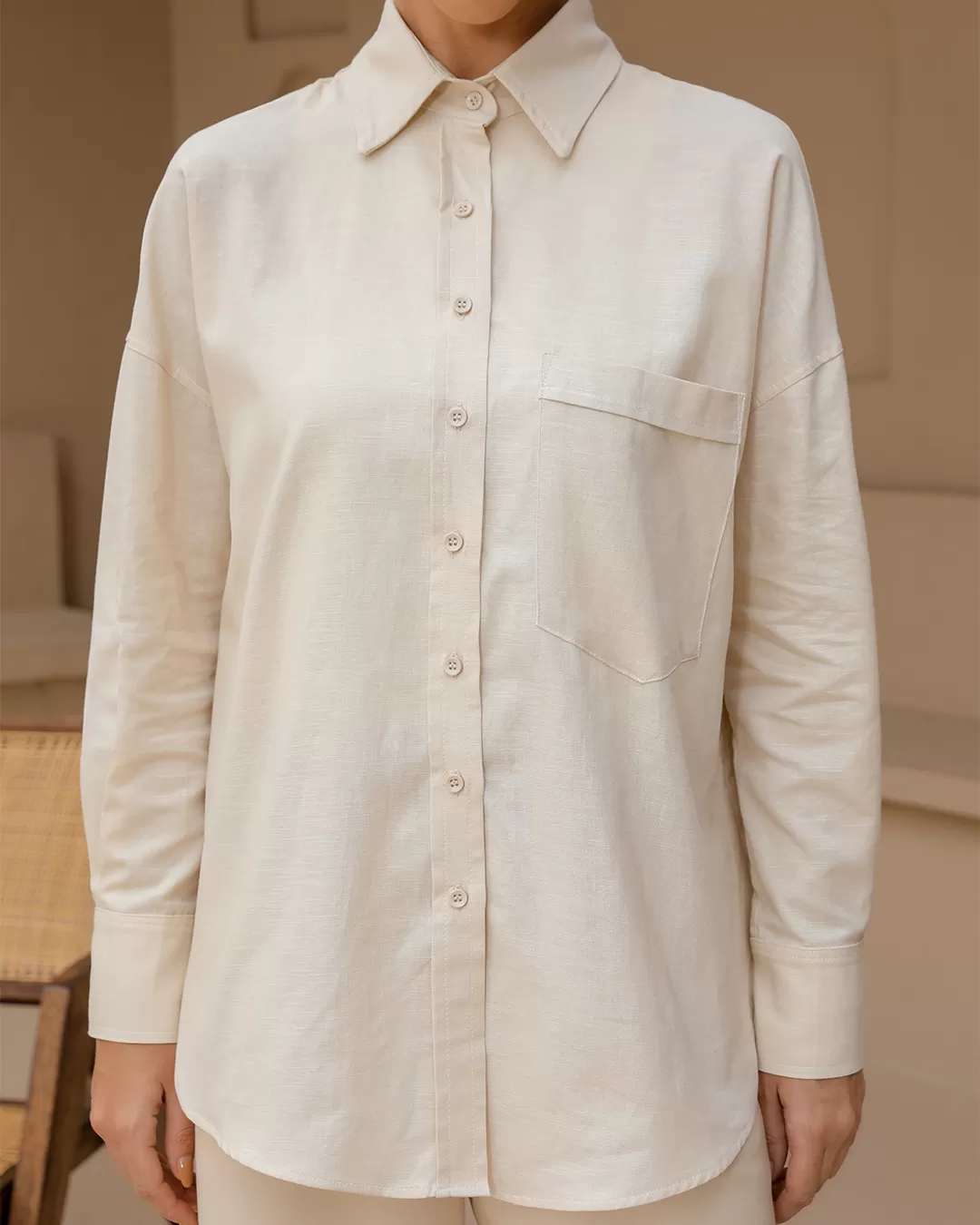 Dot Clothing - Dot Clothing Sand Linen Shirt - 2376BEGE Dot Clothing - Dot Clothing Sand Linen Shirt - 2376BEGE