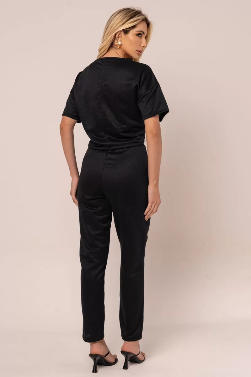 Miss Misses - Miss Misses Short Sleeve Sweatshirt Black - 54324001 Miss Misses - Miss Misses Short Sleeve Sweatshirt Black - 54324001