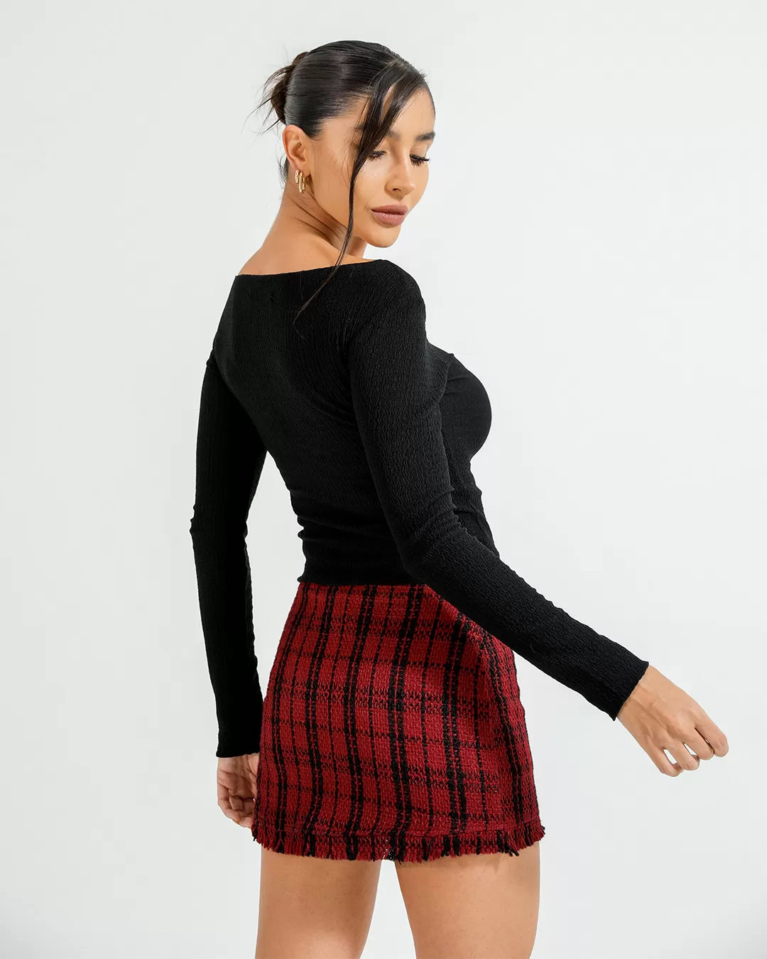 Dot Clothing - Set Dot Clothing Shorts and Red Tweedy Blazer - 2377VERMELHO Dot Clothing - Set Dot Clothing Shorts and Red Tweedy Blazer - 2377VERMELHO