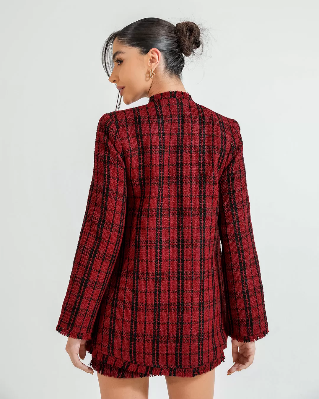 Dot Clothing - Set Dot Clothing Shorts and Red Tweedy Blazer - 2377VERMELHO Dot Clothing - Set Dot Clothing Shorts and Red Tweedy Blazer - 2377VERMELHO