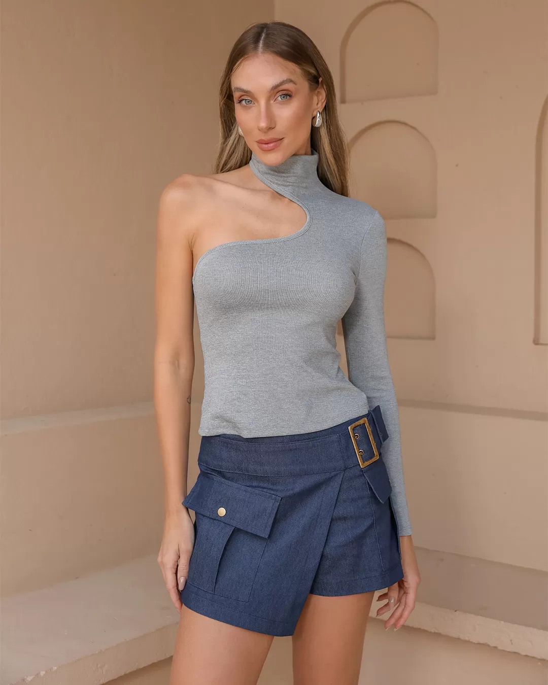 Dot Clothing - Shorts Dot Clothing Belt Blue - 2369AZUL Dot Clothing - Shorts Dot Clothing Belt Blue - 2369AZUL