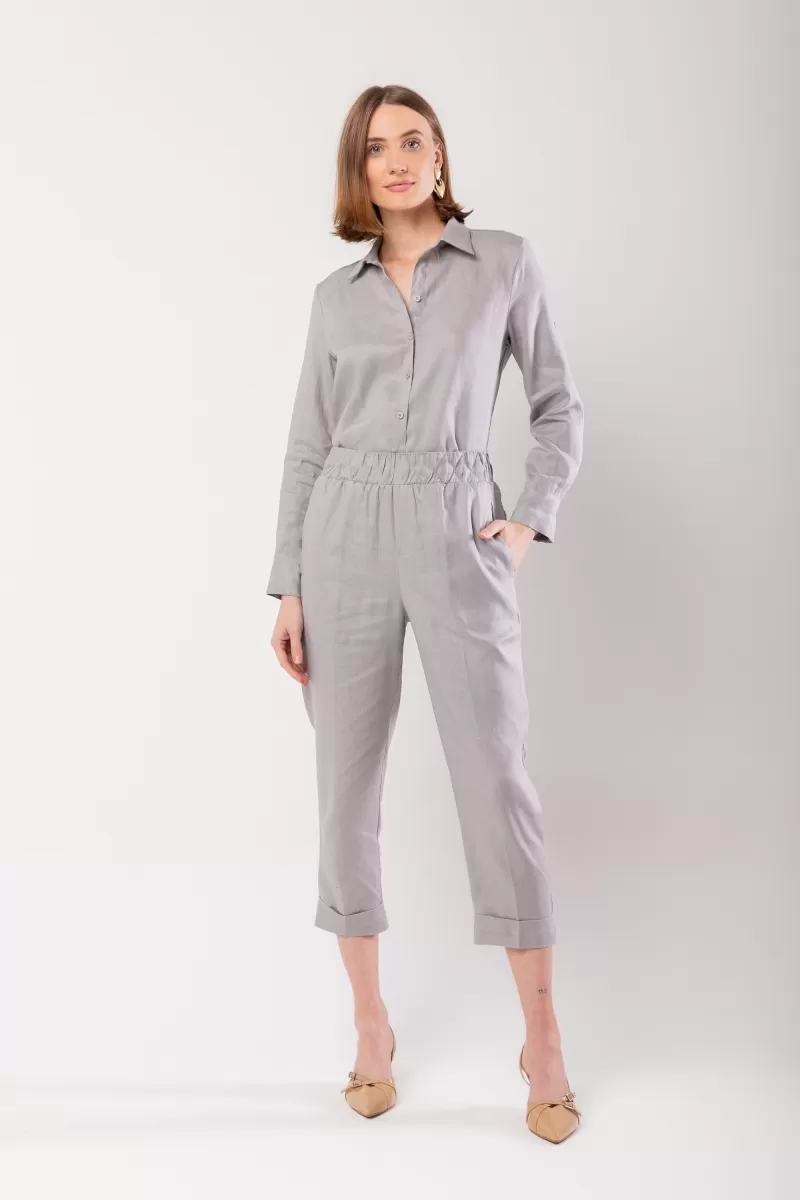 Hidrogênio - CARROT POLIANA 100% LINEN PANTS GRAY - 20060030 Hidrogênio - CARROT POLIANA 100% LINEN PANTS GRAY - 20060030
