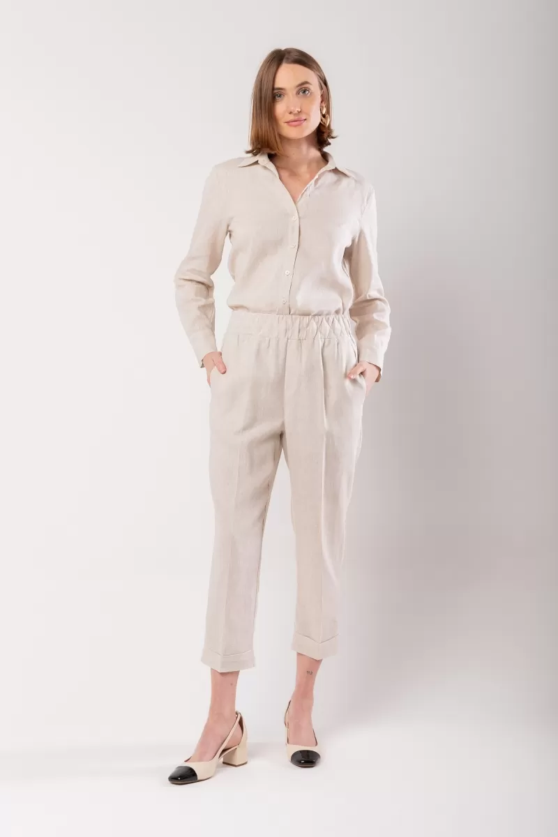 Hidrogênio - CARROT POLIANA PANTS 100% NATURAL LINEN - 20060182 Hidrogênio - CARROT POLIANA PANTS 100% NATURAL LINEN - 20060182