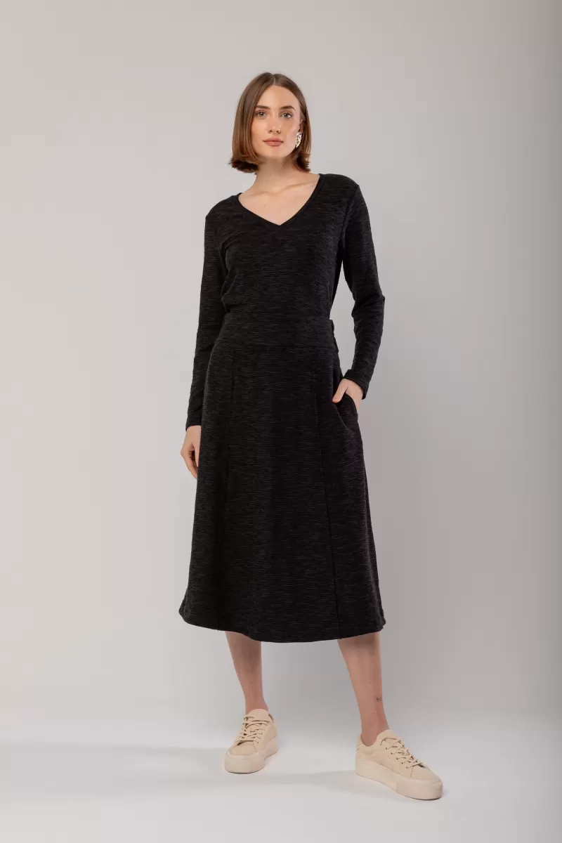 Hidrogênio - BLACK MIDI MAXI STRAIGHT SKIRT - 20019001 Hidrogênio - BLACK MIDI MAXI STRAIGHT SKIRT - 20019001