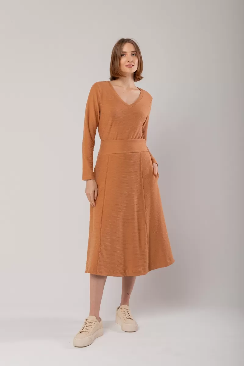 Hidrogênio - STRAIGHT MIDI MAXI CAMEL SKIRT - 20019039 Hidrogênio - STRAIGHT MIDI MAXI CAMEL SKIRT - 20019039