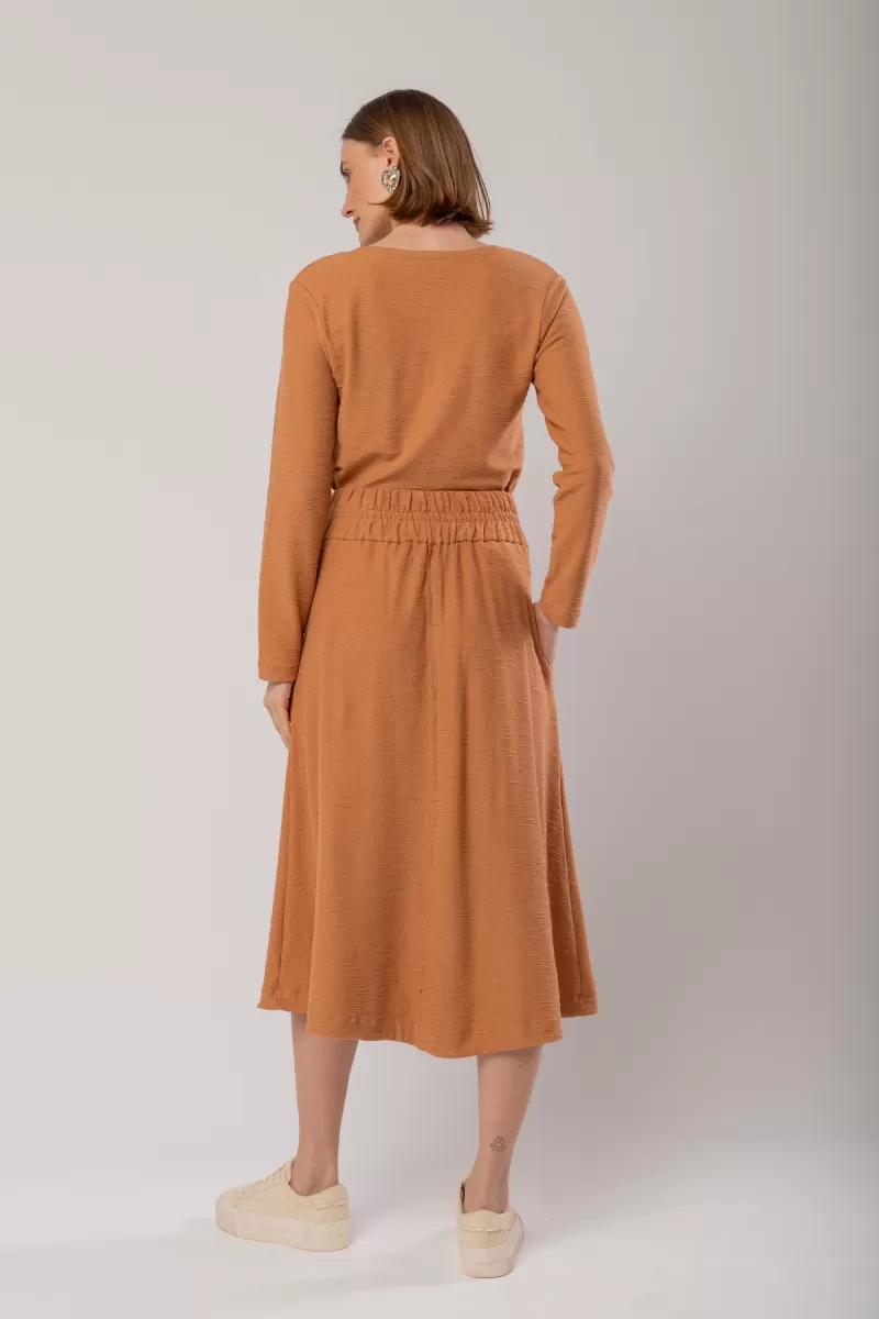 Hidrogênio - STRAIGHT MIDI MAXI CAMEL SKIRT - 20019039 Hidrogênio - STRAIGHT MIDI MAXI CAMEL SKIRT - 20019039