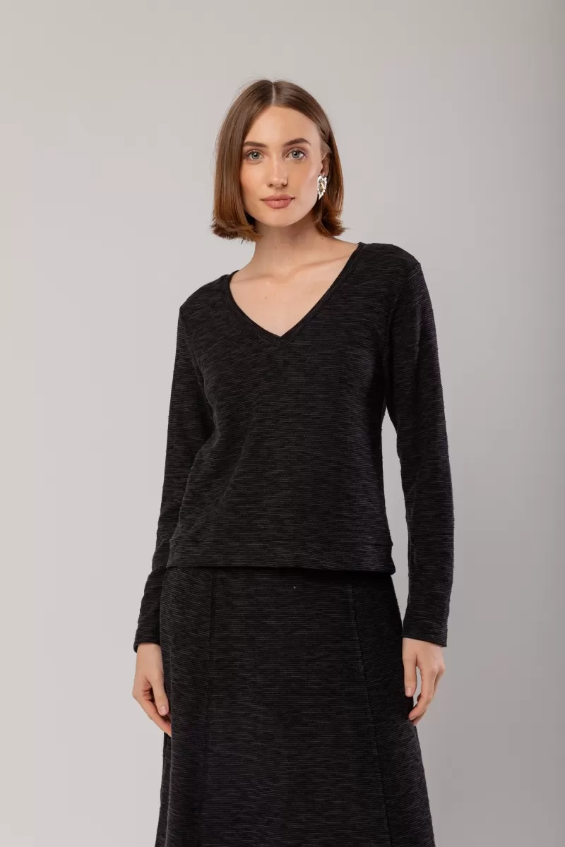 Hidrogênio - BLACK LONG SLEEVE BLOUSE - 19907001 Hidrogênio - BLACK LONG SLEEVE BLOUSE - 19907001