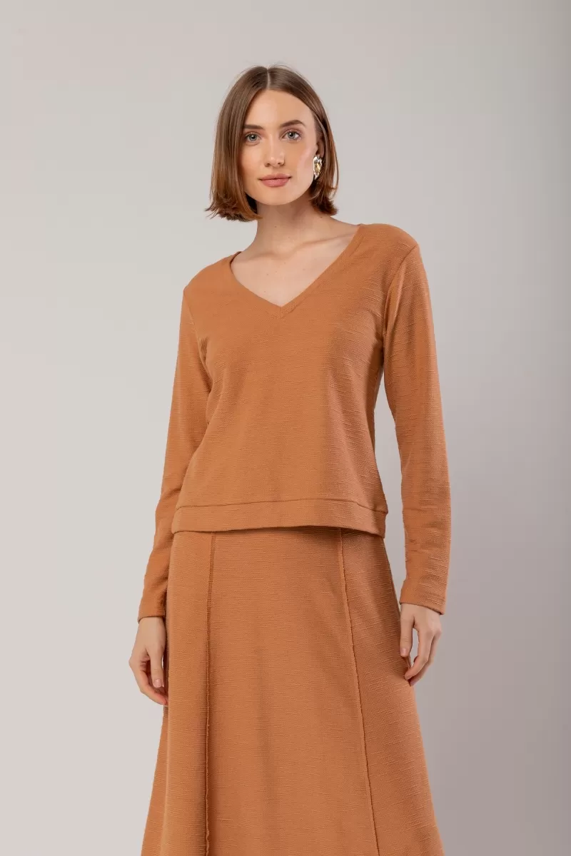 Hidrogênio - CAMEL LONG SLEEVE BLOUSE - 19907039 Hidrogênio - CAMEL LONG SLEEVE BLOUSE - 19907039