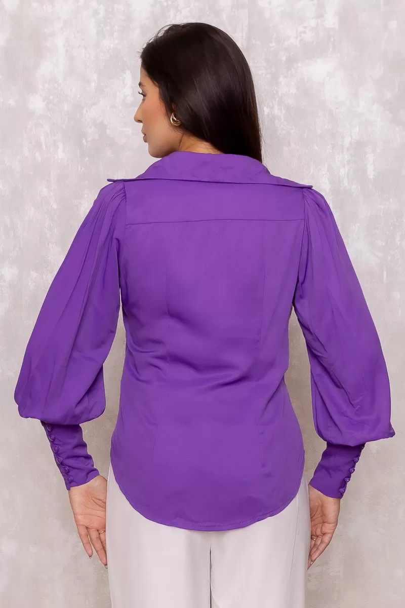 Dot Clothing - Dot Clothing Purple Puff Long Sleeve Shirt - 1300ROXO Dot Clothing - Dot Clothing Purple Puff Long Sleeve Shirt - 1300ROXO