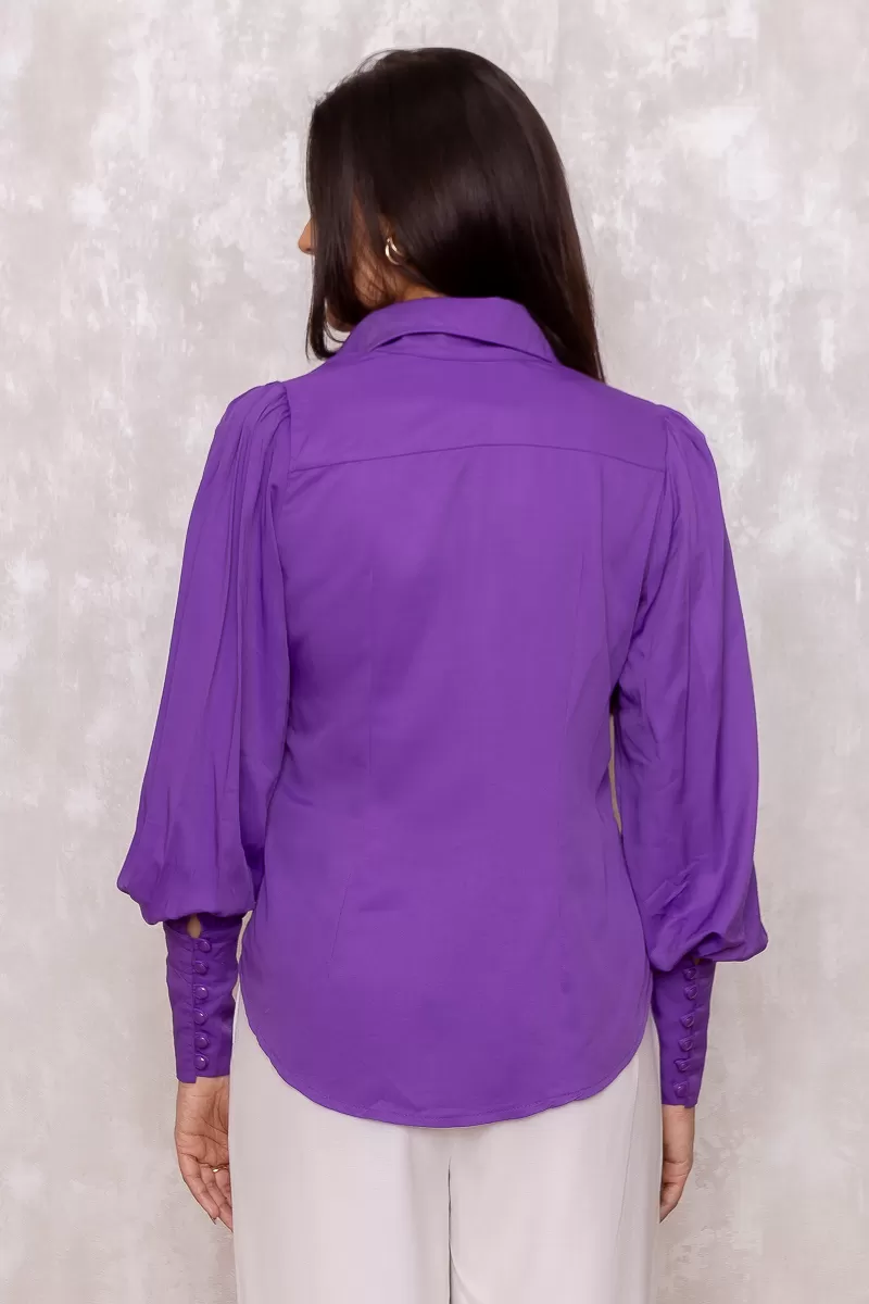 Dot Clothing - Dot Clothing Purple Puff Long Sleeve Shirt - 1300ROXO Dot Clothing - Dot Clothing Purple Puff Long Sleeve Shirt - 1300ROXO