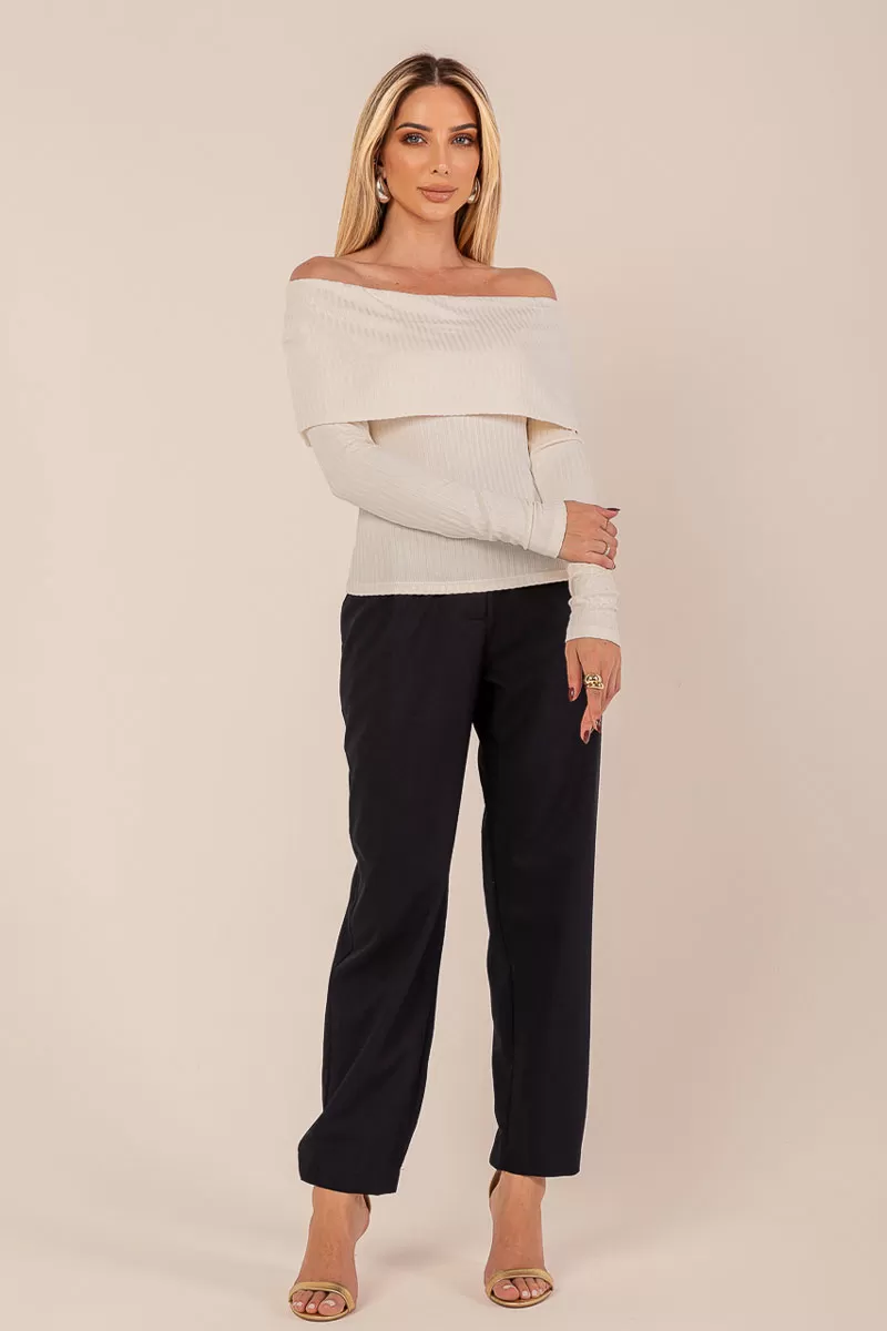 Miss Misses - Miss Misses Long Sleeve Shirt Off White - 80543030 Miss Misses - Miss Misses Long Sleeve Shirt Off White - 80543030