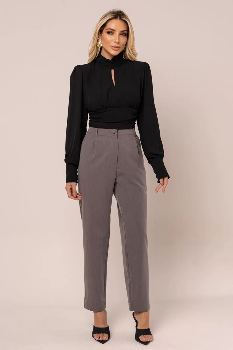 Miss Misses - Miss Misses Long Chiffon Shirt Black - 80524001 Miss Misses - Miss Misses Long Chiffon Shirt Black - 80524001