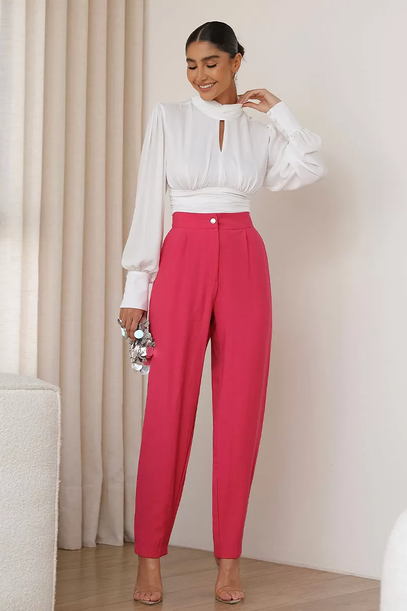 Miss Misses - Miss Misses Long White Chiffon Shirt - 80524005 Miss Misses - Miss Misses Long White Chiffon Shirt - 80524005