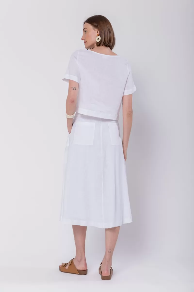 Hidrogênio - CROPPED BLOUSE 100% LINEN OFF WHITE - 19923018 Hidrogênio - CROPPED BLOUSE 100% LINEN OFF WHITE - 19923018
