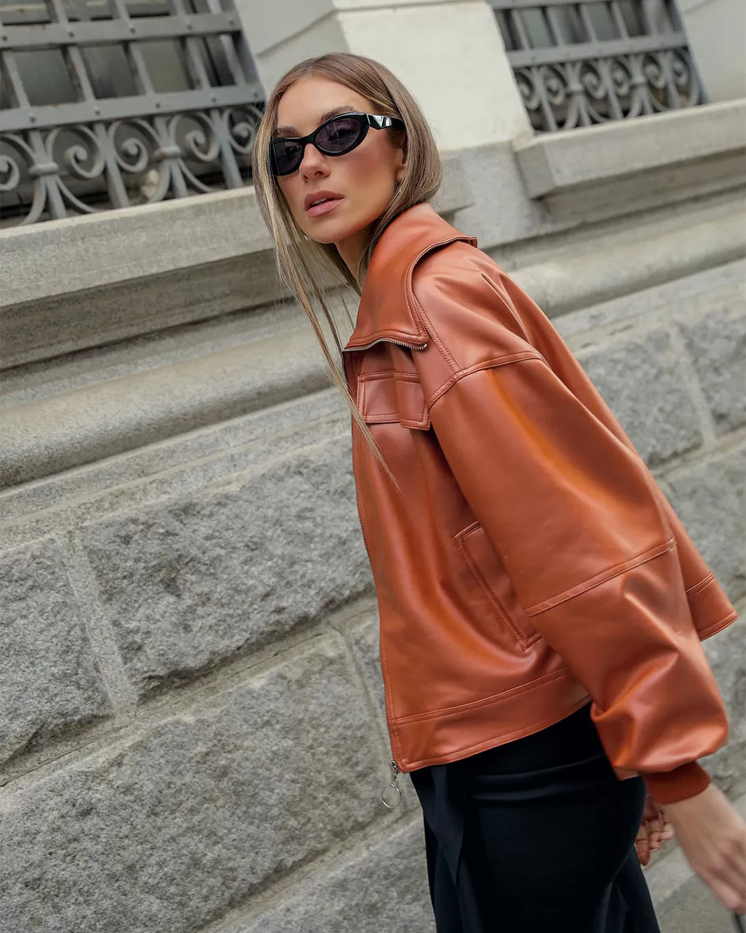 Dot Clothing - Jacket Dot Clothing Bomber Leather Brown - 2321MARROM Dot Clothing - Jacket Dot Clothing Bomber Leather Brown - 2321MARROM