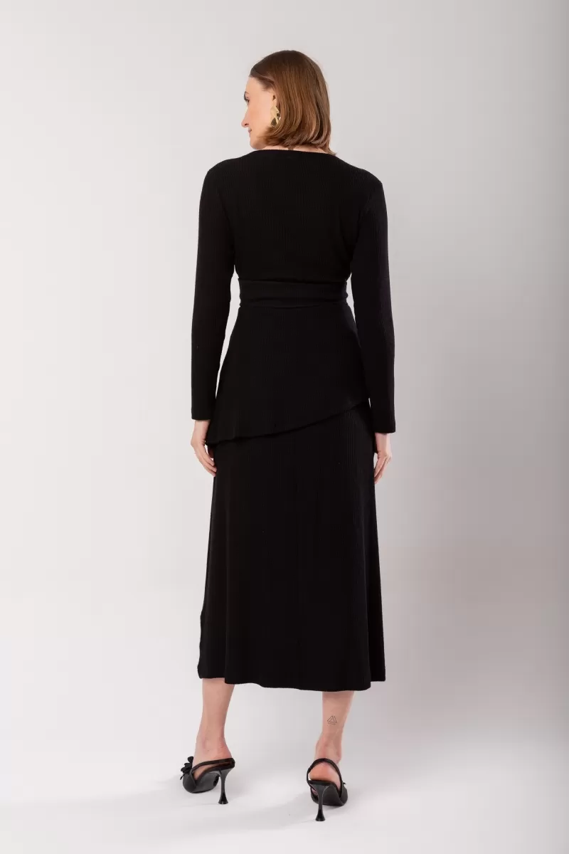 Hidrogênio - EVASE MIDI SKIRT AND BLOUSE SET WITH BLACK BELT - 20015001 Hidrogênio - EVASE MIDI SKIRT AND BLOUSE SET WITH BLACK BELT - 20015001