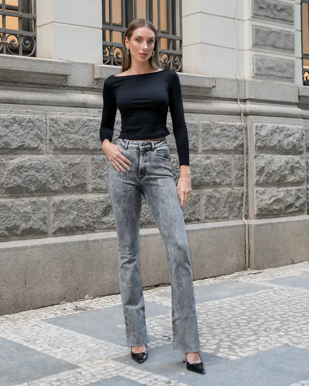 Dot Clothing - Pants Dot Clothing Straight Jeans Black - 2705PRETO Dot Clothing - Pants Dot Clothing Straight Jeans Black - 2705PRETO