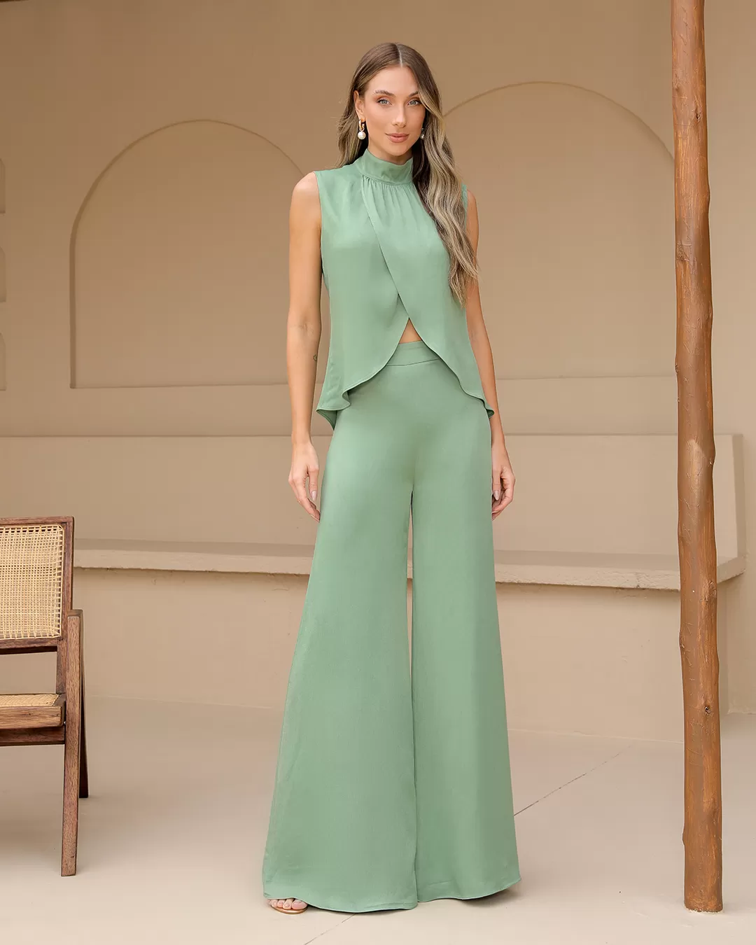 Dot Clothing - Set Dot Clothing Pants Pantalona Verde - 2388VERDE Dot Clothing - Set Dot Clothing Pants Pantalona Verde - 2388VERDE