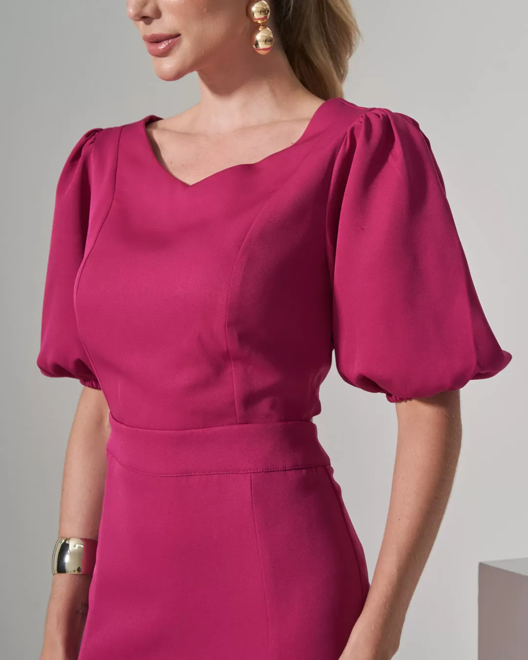 Miss Misses - Miss Misses Open Back Tube Dress Fuchsia - 80536FUCSIA Miss Misses - Miss Misses Open Back Tube Dress Fuchsia - 80536FUCSIA