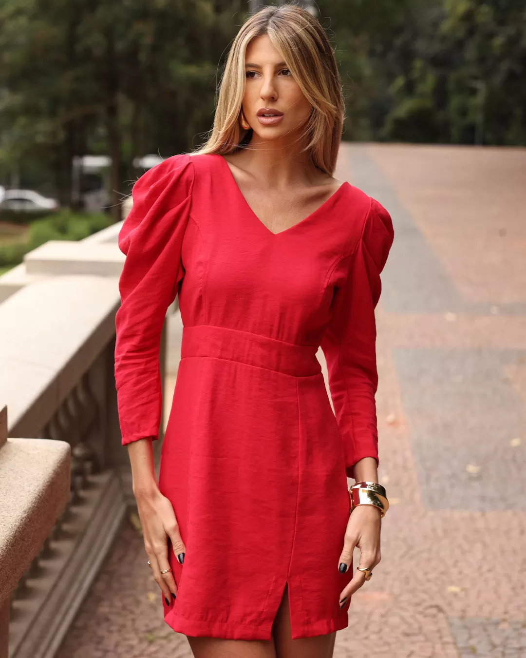 Miss Misses - Dress Miss Misses Long Sleeve Tube Dress Princess Red - 54303VERMELHO Miss Misses - Dress Miss Misses Long Sleeve Tube Dress Princess Red - 54303VERMELHO