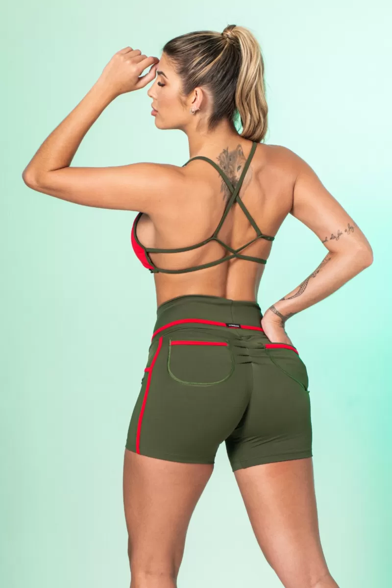 Canoan - Green and Red Algae Pocket Shorts - 1920