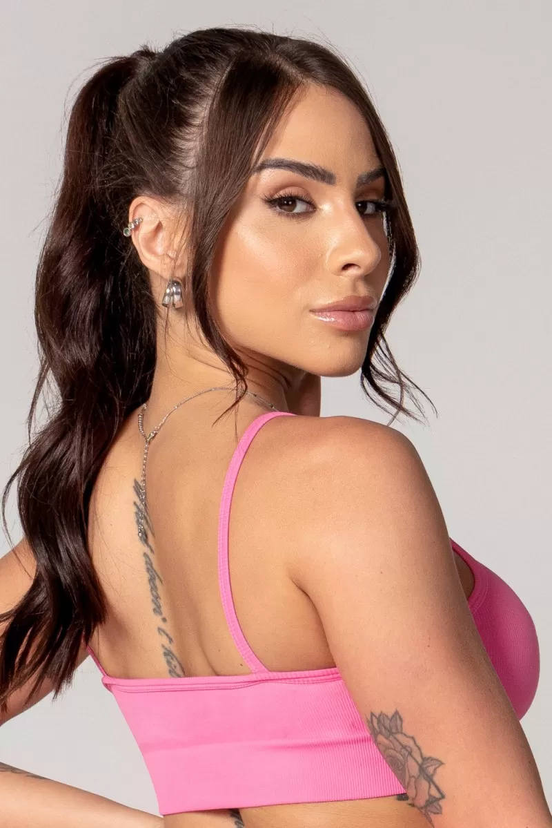 Hipkini - Pink Seamless Athleisure Top - 33330635 Hipkini - Pink Seamless Athleisure Top - 33330635