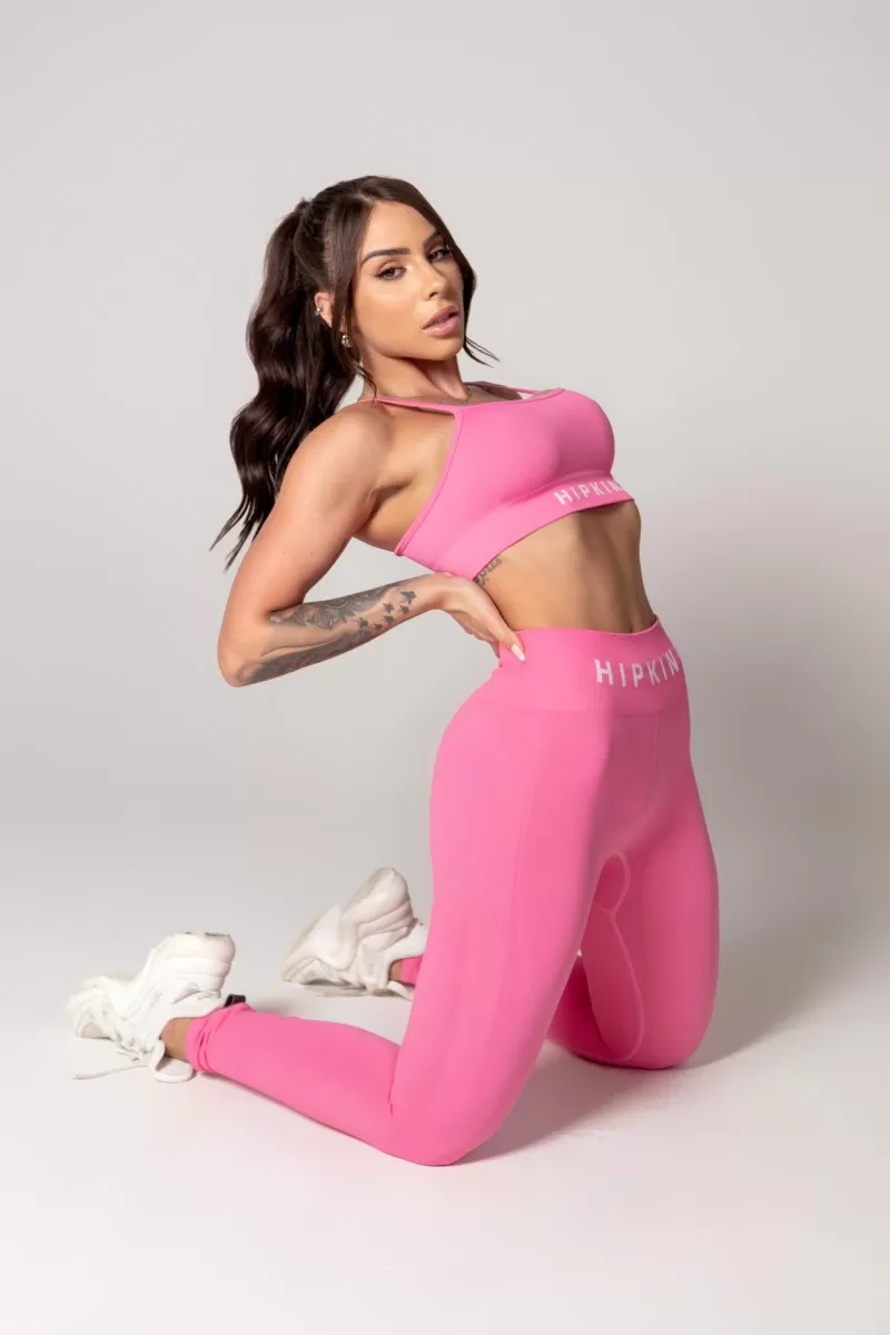 Hipkini - Pink Seamless Athleisure Top - 33330635 Hipkini - Pink Seamless Athleisure Top - 33330635