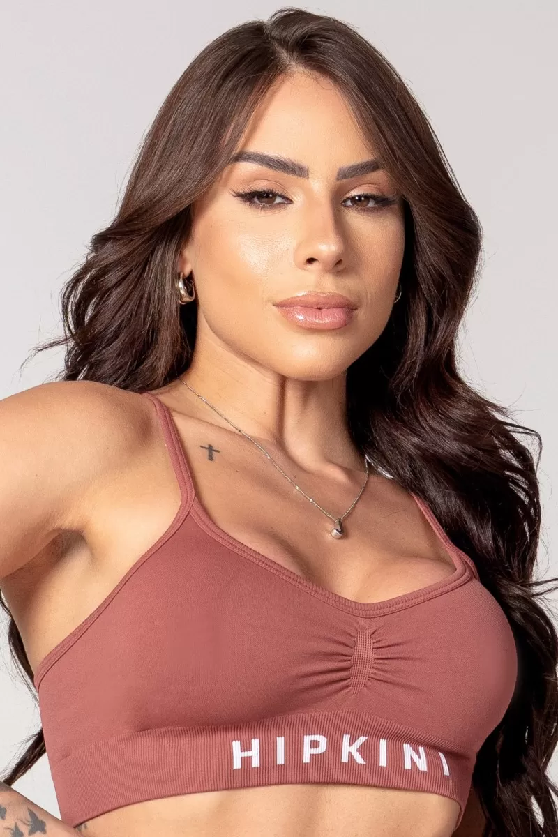 Hipkini - Brown Seamless Athleisure Top - 33330630 Hipkini - Brown Seamless Athleisure Top - 33330630