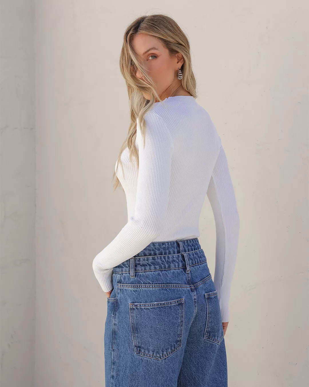 Dot Clothing - Shirt Dot Clothing Offwhite Ribbed Mesh - T194OFF Dot Clothing - Shirt Dot Clothing Offwhite Ribbed Mesh - T194OFF